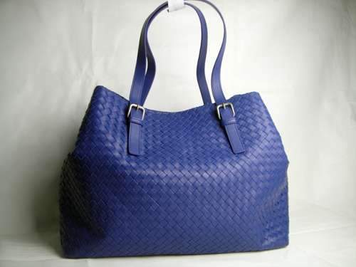 Bottega Veneta Lambskin Tote Bag 1026 blue